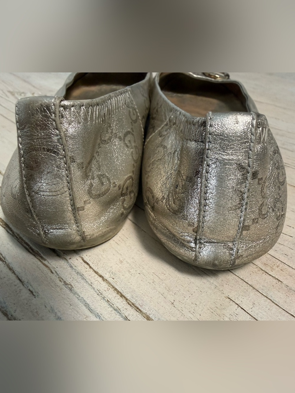 Gucci Metallic Gold Ballerina Shoes womens Size 35.5 - Picture 6 of 16
